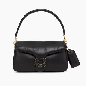 Coach Black tabby puff Shoulder Bag with Gold detail